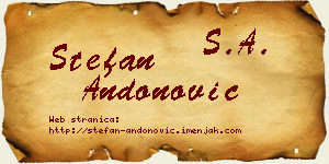 Stefan Andonović vizit kartica